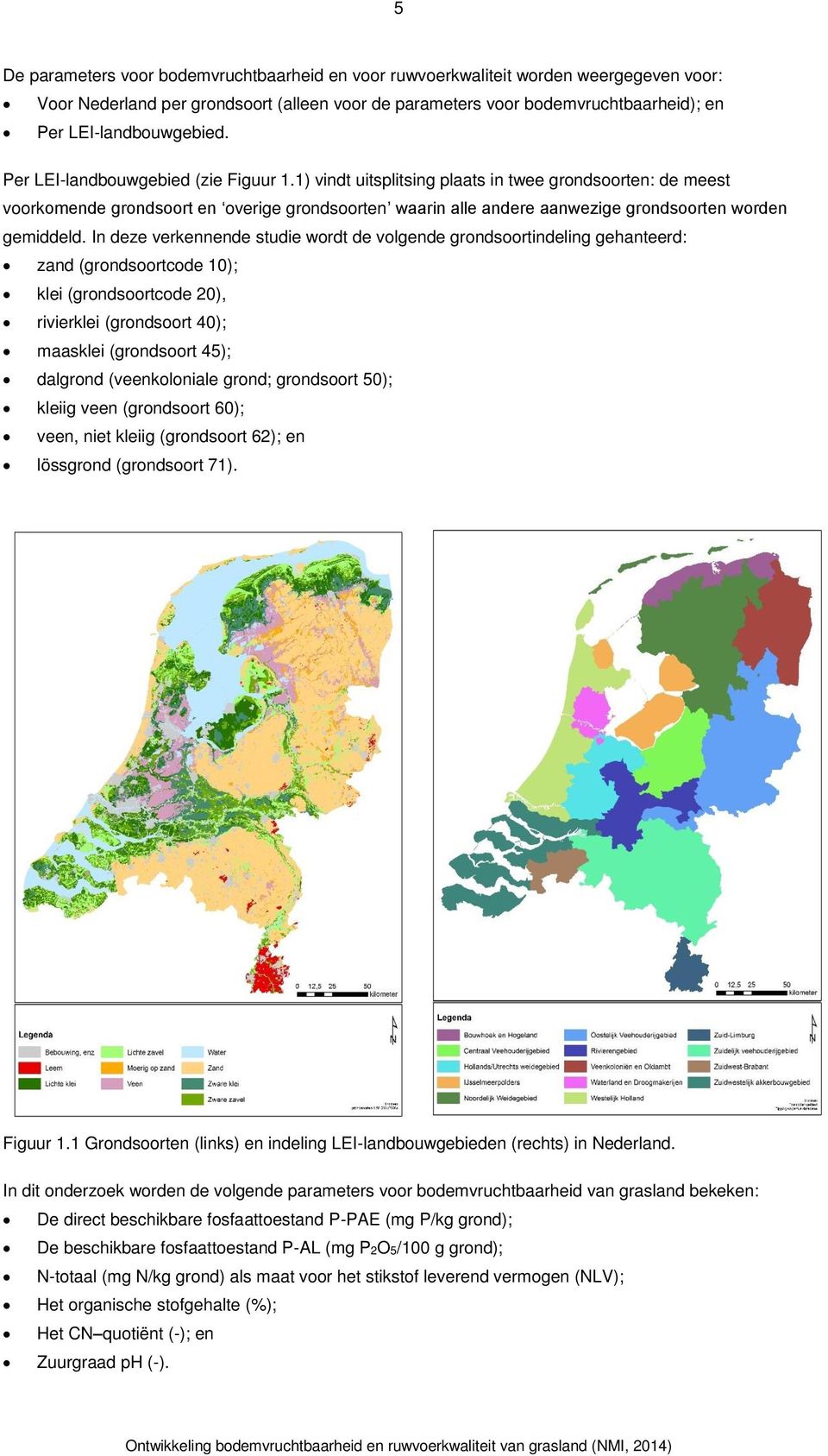 1) vindt uitsplitsing plaats in twee grondsoorten: de meest voorkomende grondsoort en overige grondsoorten waarin alle andere aanwezige grondsoorten worden gemiddeld.