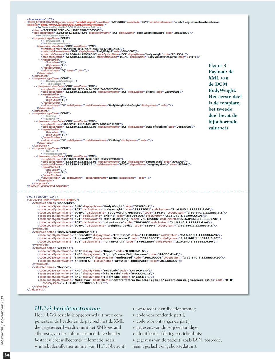 header en de payload met de XML die gegenereerd wordt vanuit het XMI-bestand afkomstig van het informatiemodel.