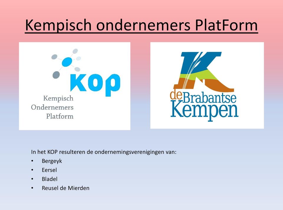 ondernemingsverenigingen van: