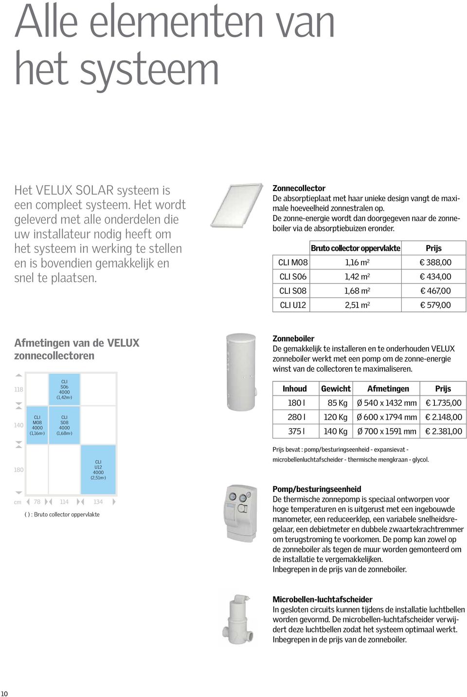 Zonnecollector De absorptieplaat met haar unieke design vangt de maximale hoeveelheid zonnestralen op. De zonne-energie wordt dan doorgegeven naar de zonneboiler via de absorptiebuizen eronder.