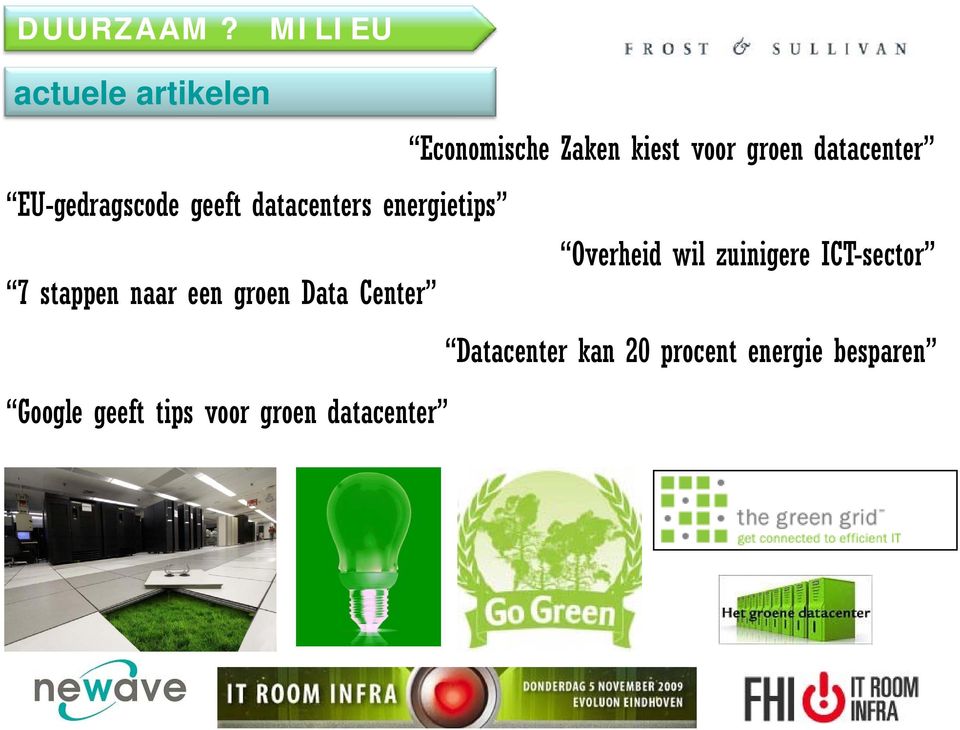 voor groen datacenter EU-gedragscode geeft datacenters energietips Overheid