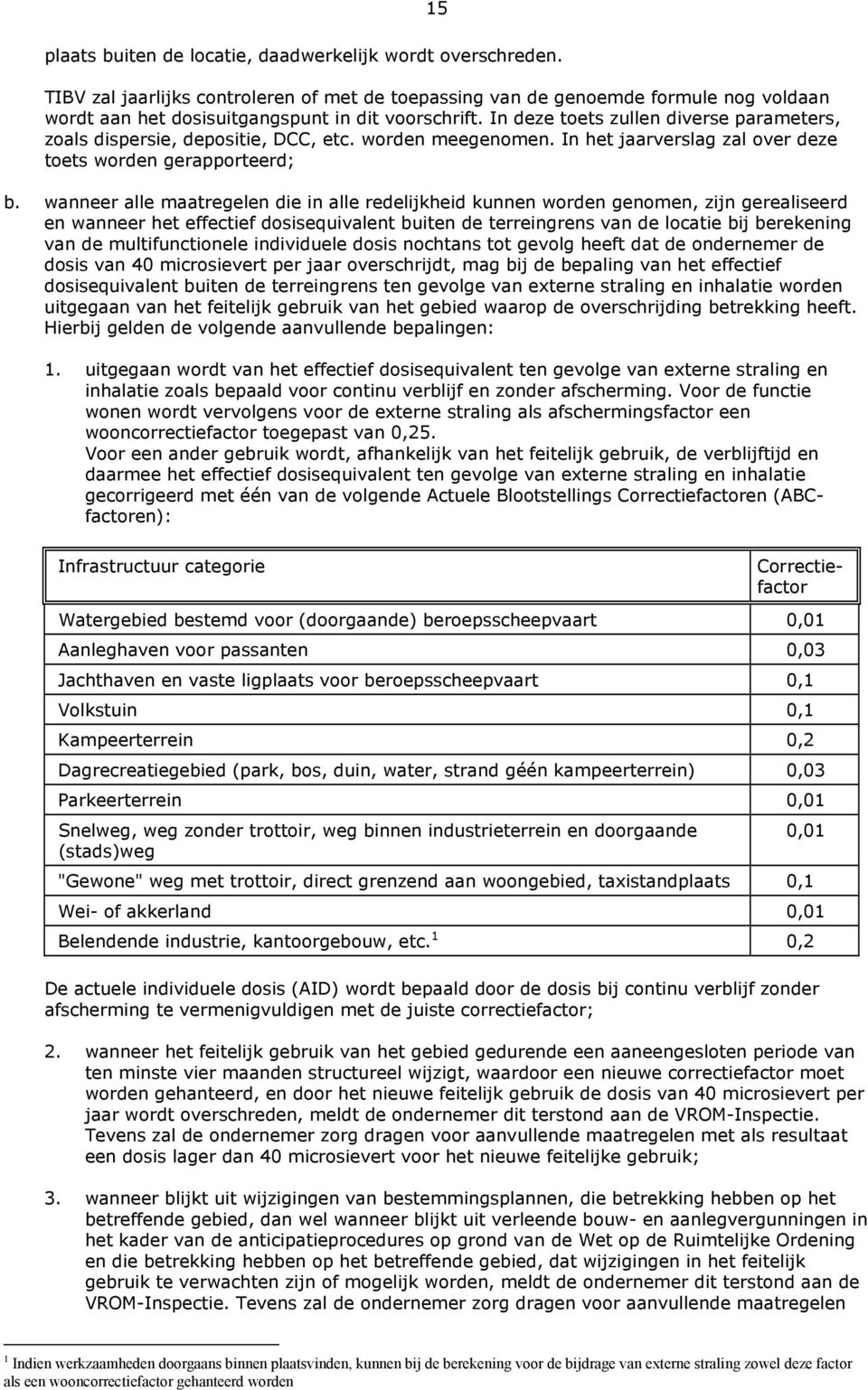 In deze toets zullen diverse parameters, zoals dispersie, depositie, DCC, etc. worden meegenomen. In het jaarverslag zal over deze toets worden gerapporteerd; b.