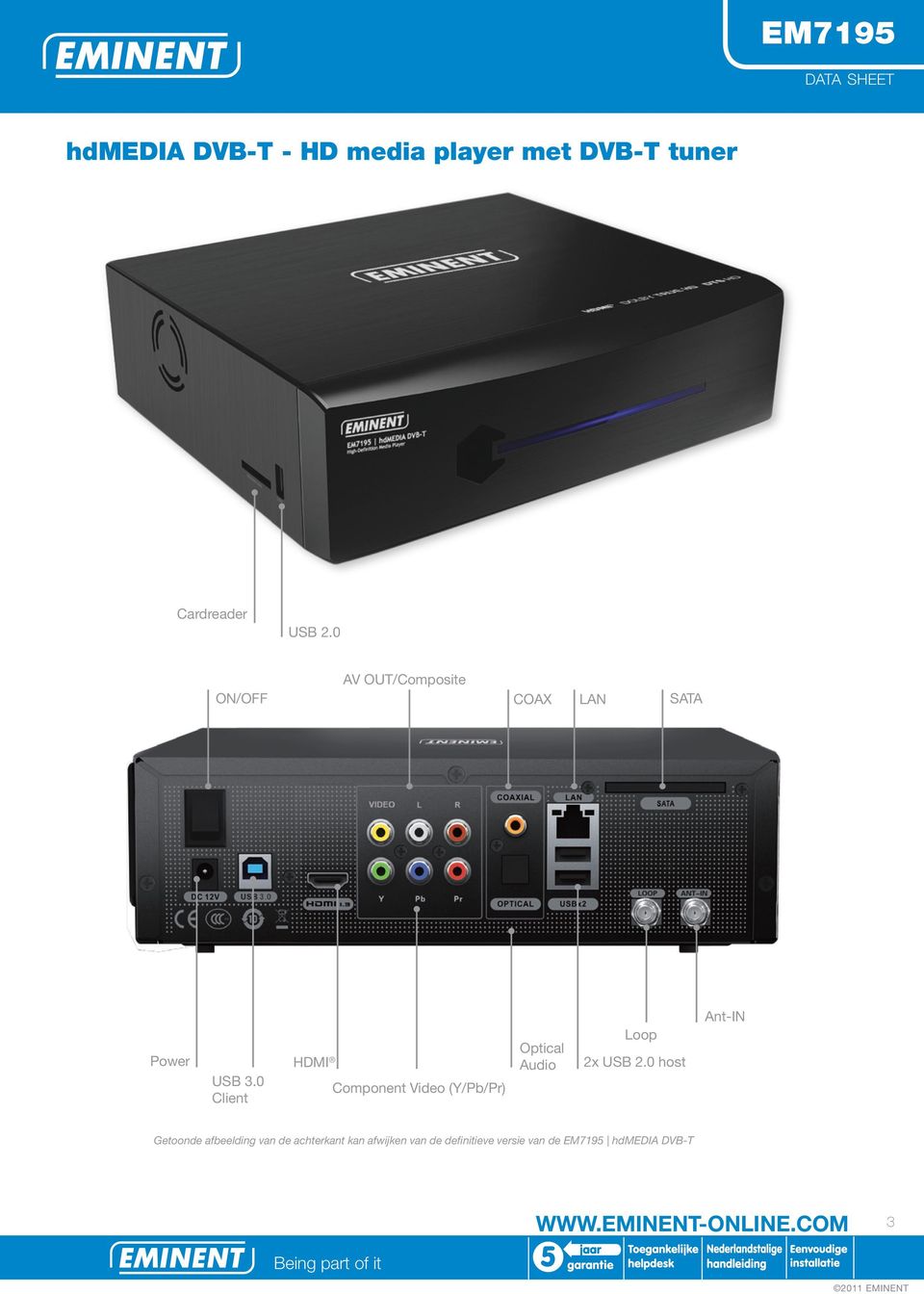 0 Client HDMI Component Video (Y/Pb/Pr) Optical Audio Loop 2x USB 2.