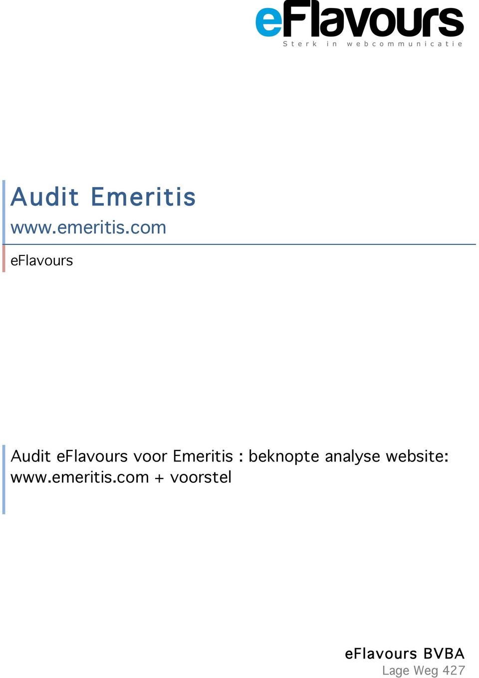 Emeritis : beknopte analyse website: