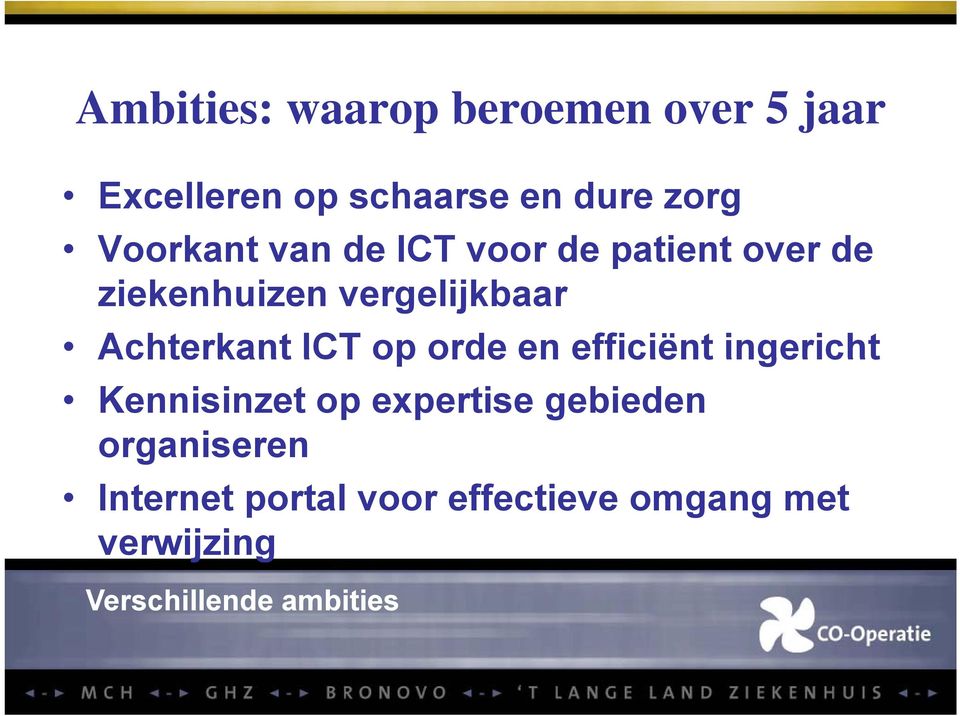 Achterkant ICT op orde en efficiënt ingericht Kennisinzet op expertise