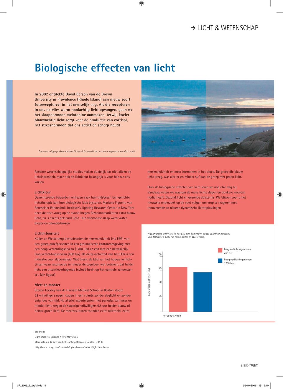 stresshormoon dat ons actief en scherp houdt. Een meer uitgesproken aandeel blauw licht maakt dat u zich aangenaam en alert voelt.