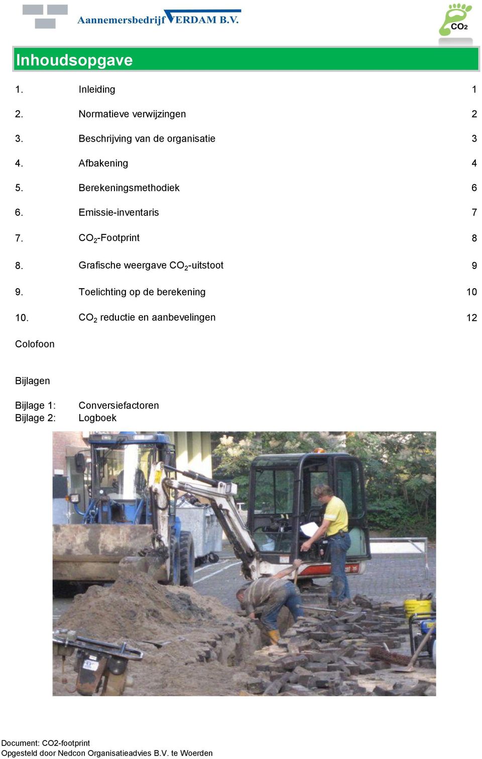 Grafische weergave CO 2 -uitstoot 9 9. Toelichting op de berekening 10 10.