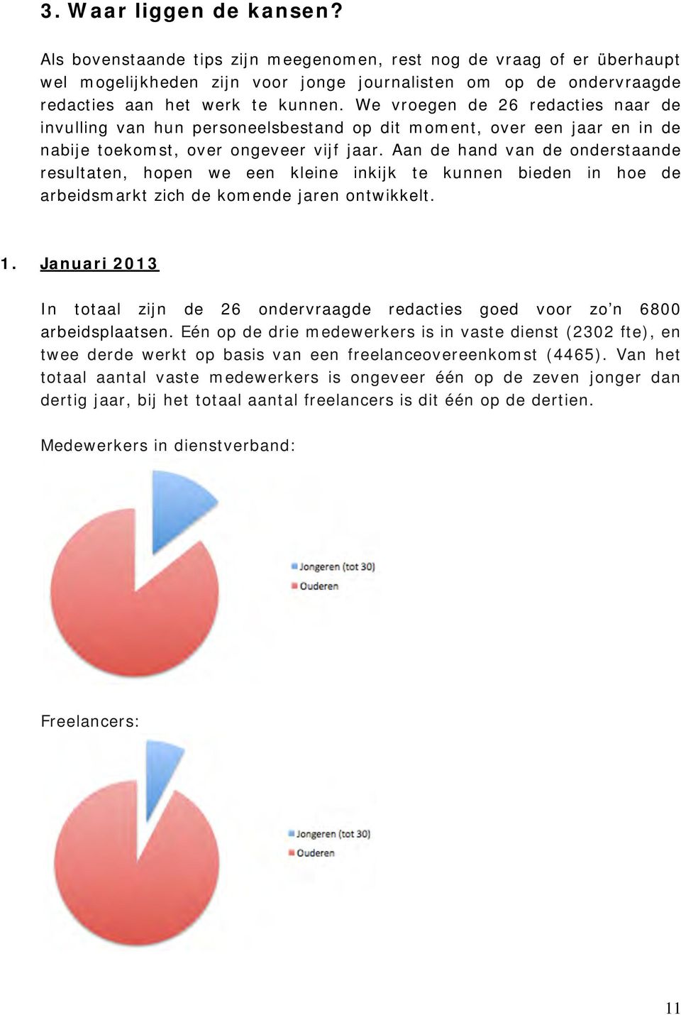 We vroegen de 26 redacties naar de invulling van hun personeelsbestand op dit moment, over een jaar en in de nabije toekomst, over ongeveer vijf jaar.