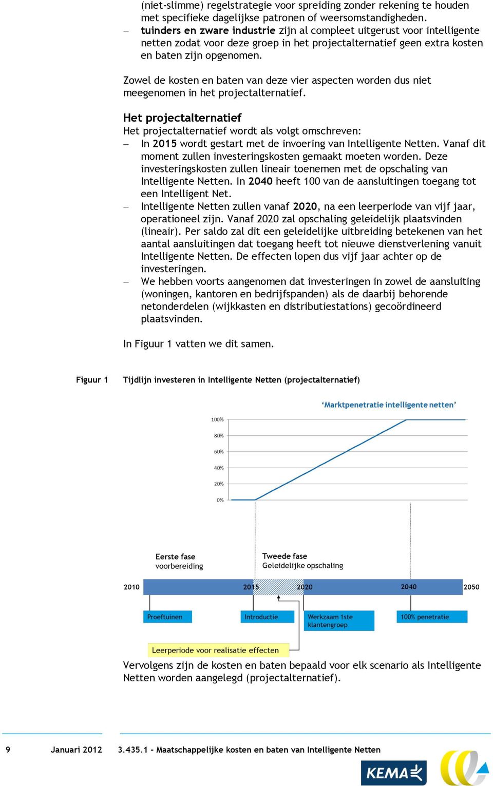 Zowel de kosten en baten van deze vier aspecten worden dus niet meegenomen in het projectalternatief.