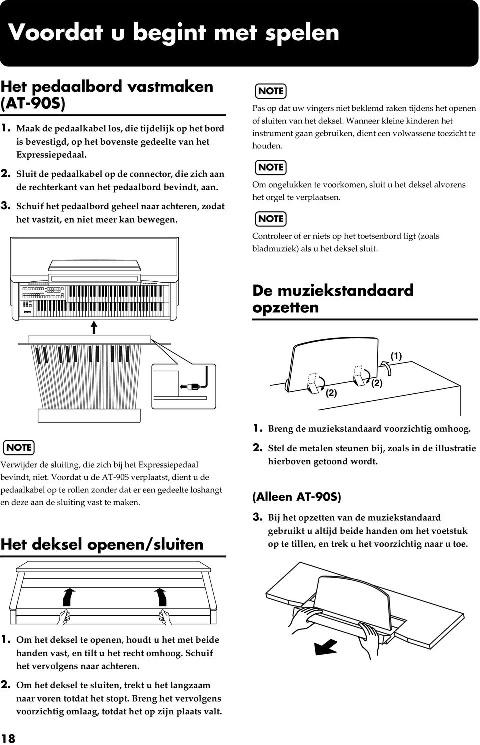 00-21 Pas op dat uw vingers niet beklemd raken tijdens het openen of sluiten van het deksel. Wanneer kleine kinderen het instrument gaan gebruiken, dient een volwassene toezicht te houden.