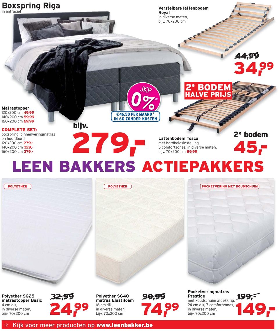 IN 6X ZONDER KOSTEN 2 e BODEM HALVE PRIJS 44, 34, 2 e bodem POLYETHER POLYETHER POCKETVERING MET KOUDSCHUIM Polyether SG25 matrastopper Basic 4 cm dik, in diverse maten, 70x200 cm 24, 12 32,