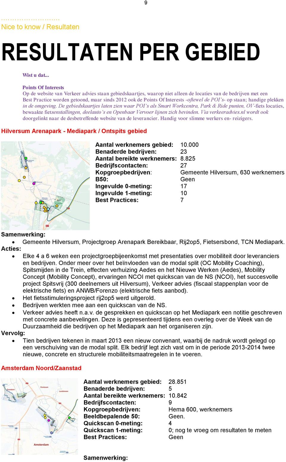 Interests -oftewel de POI s- op staan; handige plekken in de omgeving.