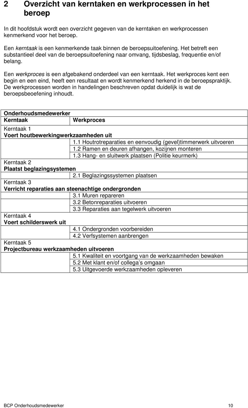 Een werkproces is een afgebakend onderdeel van een kerntaak. Het werkproces kent een begin en een eind, heeft een resultaat en wordt kenmerkend herkend in de beroepspraktijk.