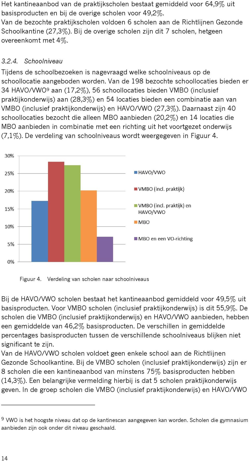 . 3.2.4. Schoolniveau Tijdens de schoolbezoeken is nagevraagd welke schoolniveaus op de schoollocatie aangeboden worden.