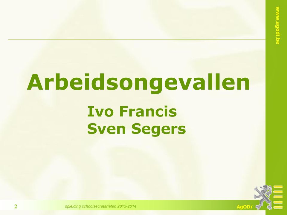 Segers 2 opleiding