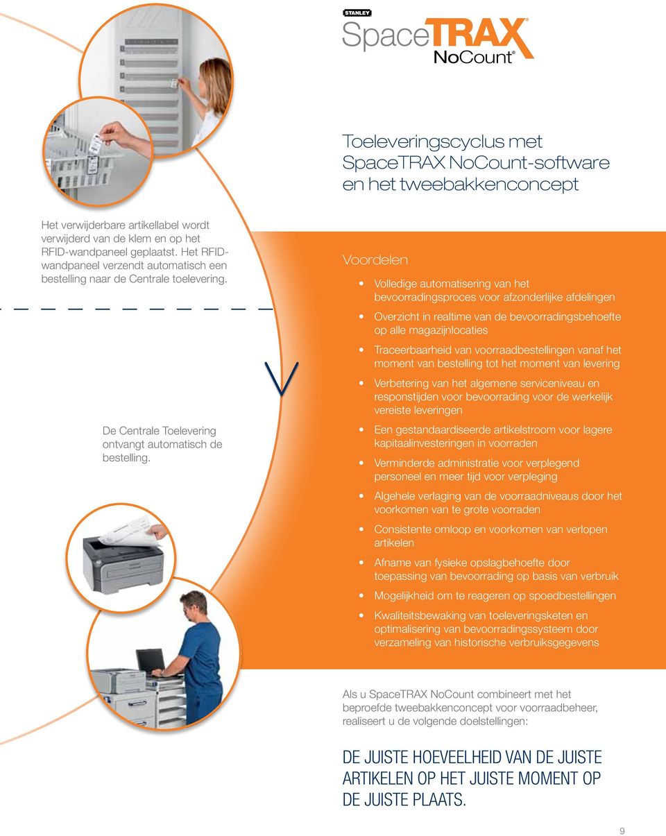 Voordelen Volledige automatisering van het bevoorradingsproces voor afzonderlijke afdelingen Overzicht in realtime van de bevoorradingsbehoefte op alle magazijnlocaties Traceerbaarheid van