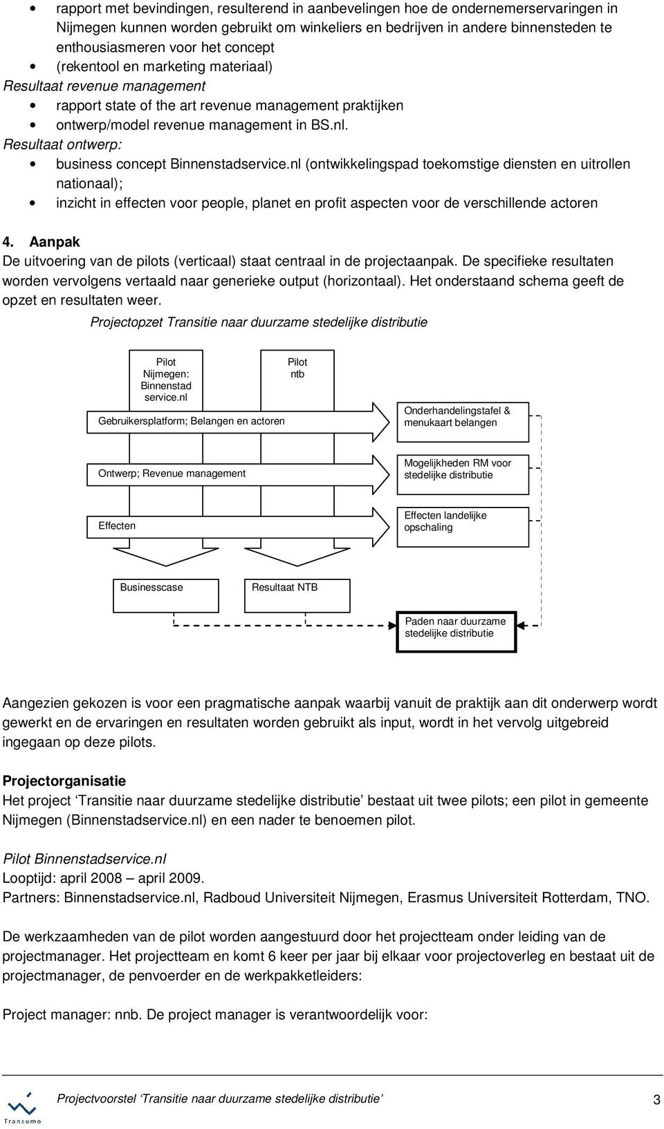 Resultaat ontwerp: business concept Binnenstadservice.