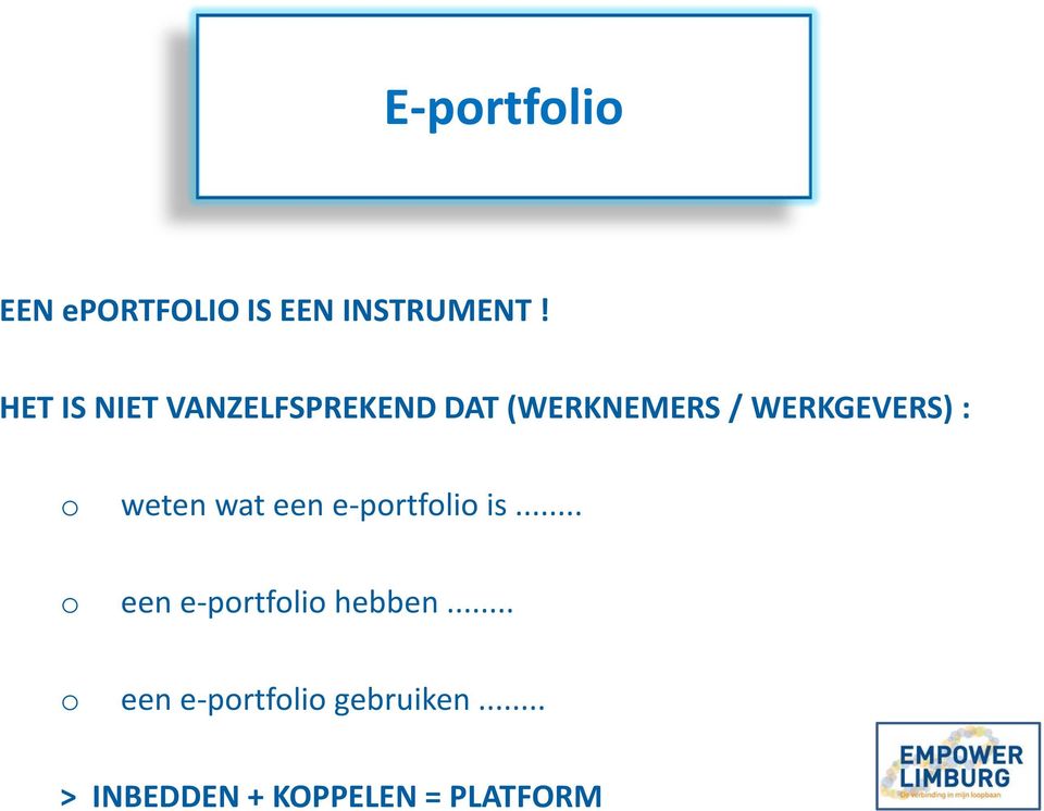 WERKGEVERS) : weten wat een e-prtfli is.