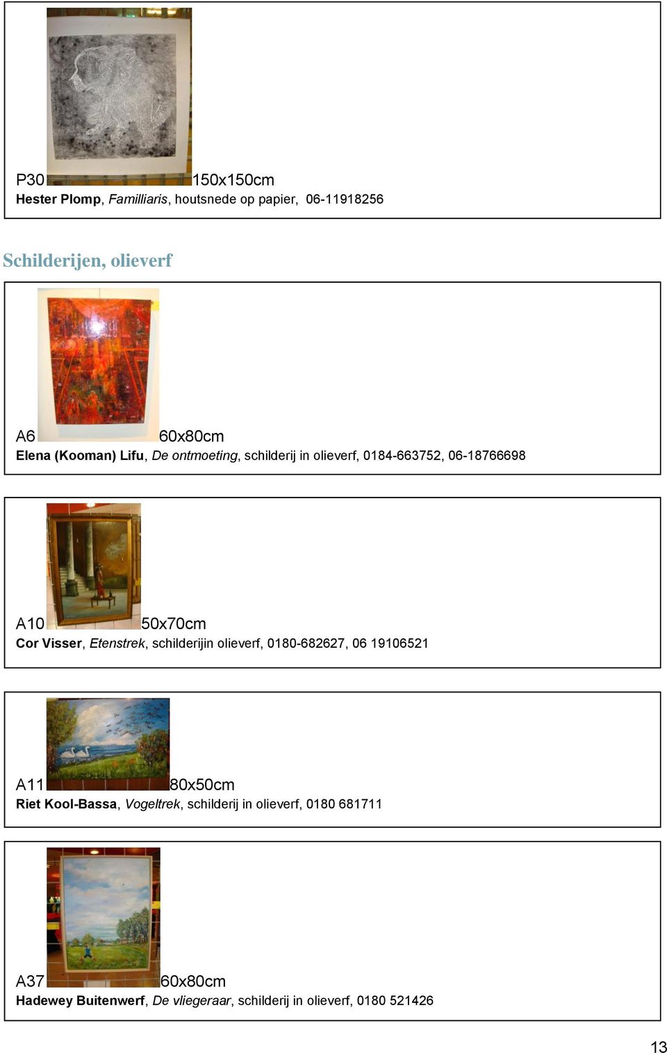 Etenstrek, schilderijin olieverf, 0180-682627, 06 19106521 A11 80x50cm Riet Kool-Bassa, Vogeltrek, schilderij
