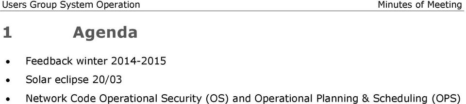Operational Security (OS) and