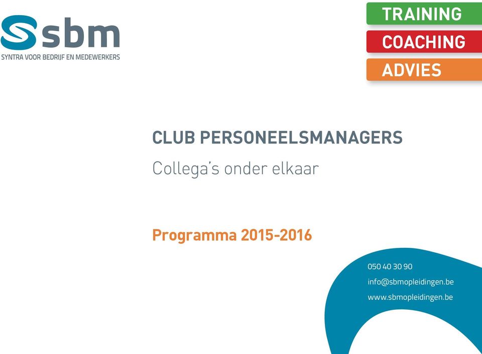 elkaar Programma 2015-2016 050 40 30