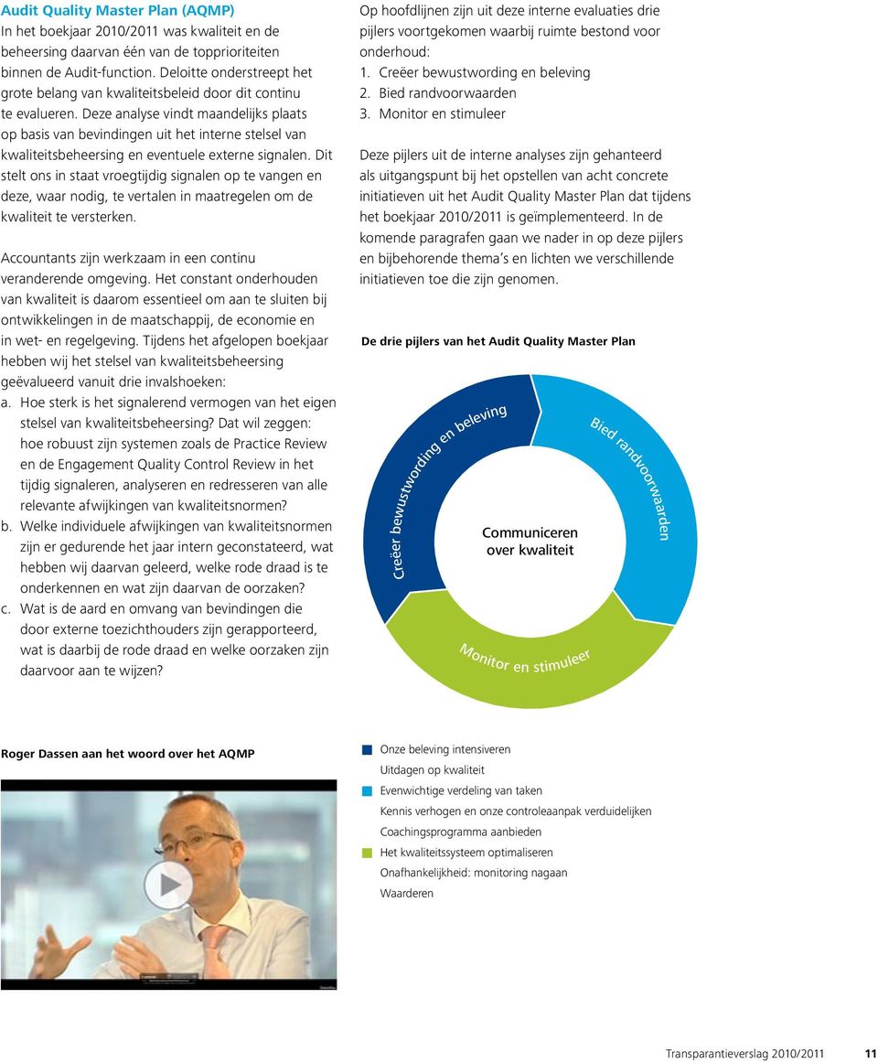 Deze analyse vindt maandelijks plaats op basis van bevindingen uit het interne stelsel van kwaliteitsbeheersing en eventuele externe signalen.