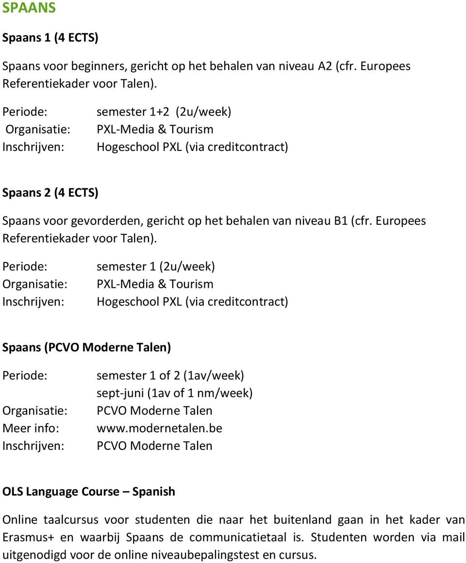 Europees Referentiekader voor Talen).