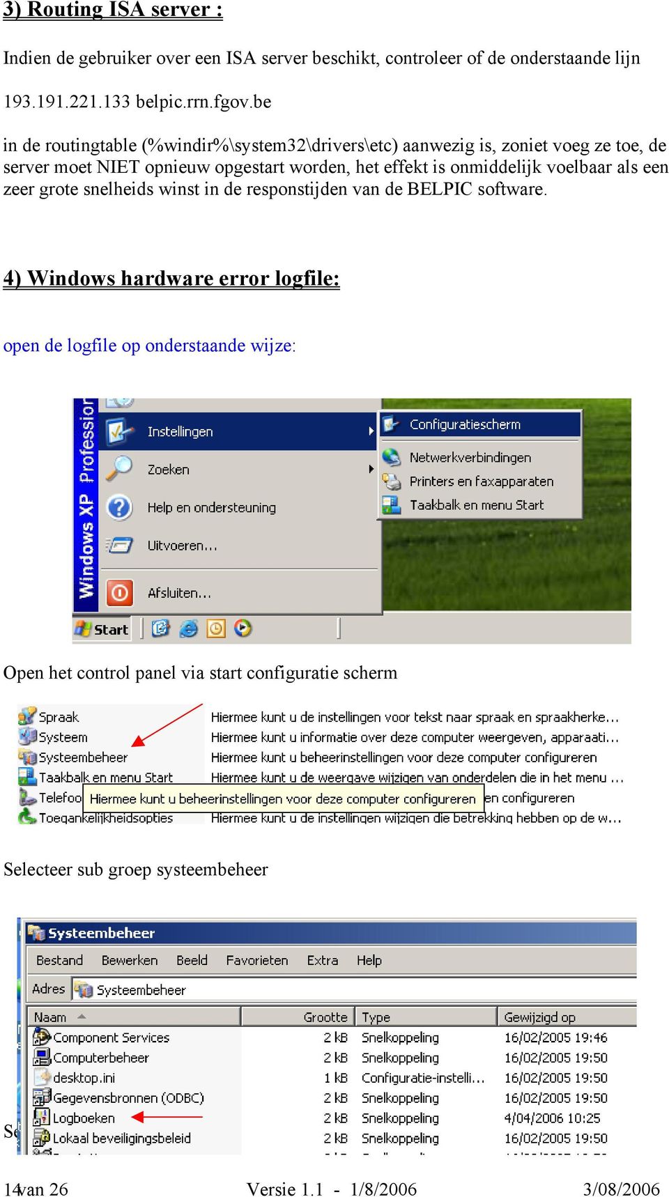 onmiddelijk voelbaar als een zeer grote snelheids winst in de responstijden van de BELPIC software.