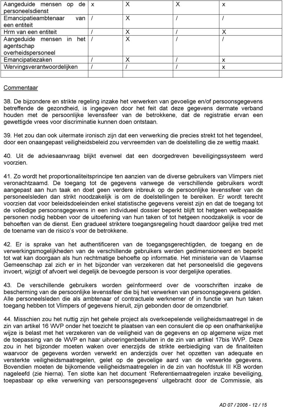 De bijzondere en strikte regeling inzake het verwerken van gevoelige en/of persoonsgegevens betreffende de gezondheid, is ingegeven door het feit dat deze gegevens dermate verband houden met de