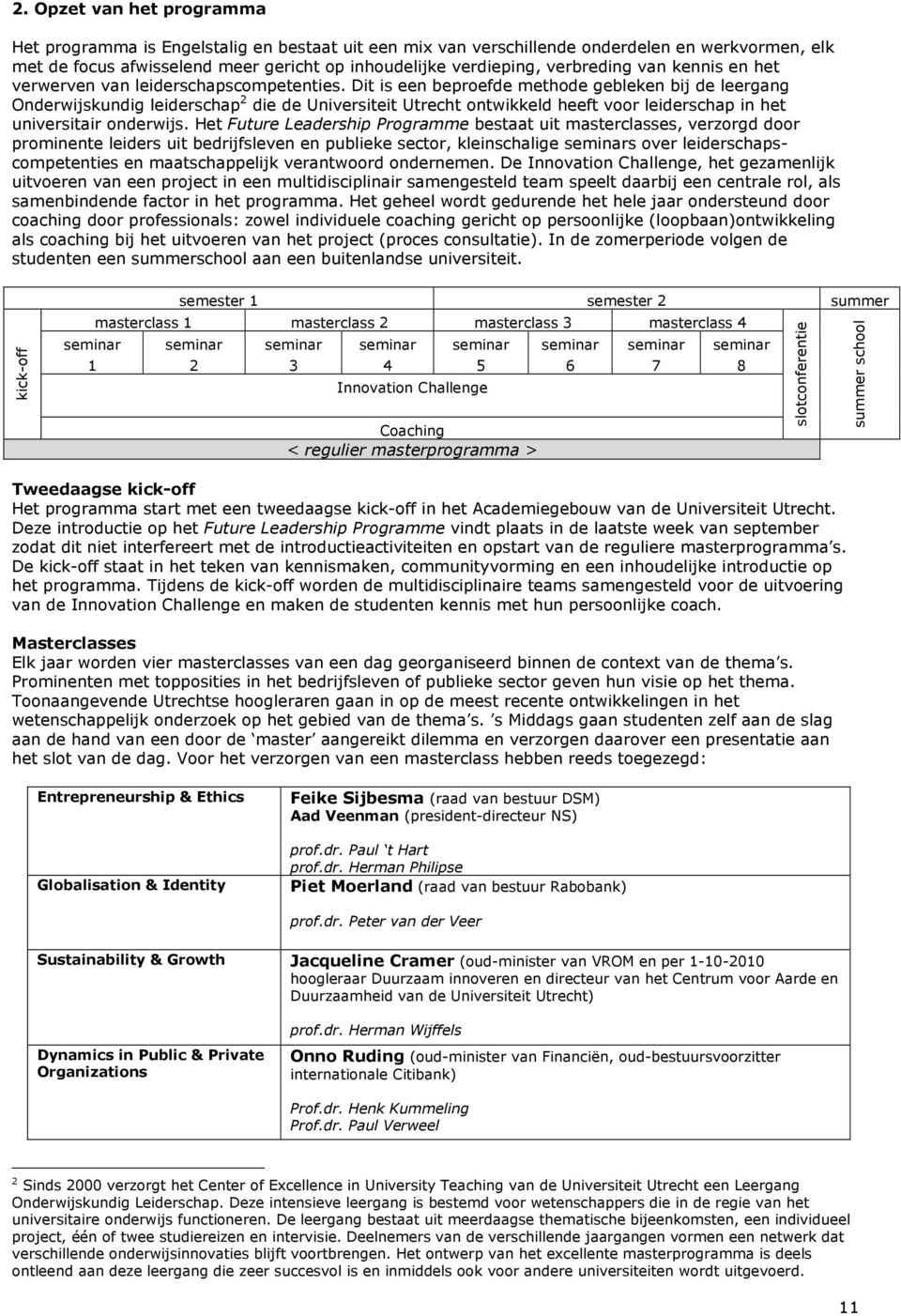 Dit is een beproefde methode gebleken bij de leergang Onderwijskundig leiderschap 2 die de Universiteit Utrecht ontwikkeld heeft voor leiderschap in het universitair onderwijs.