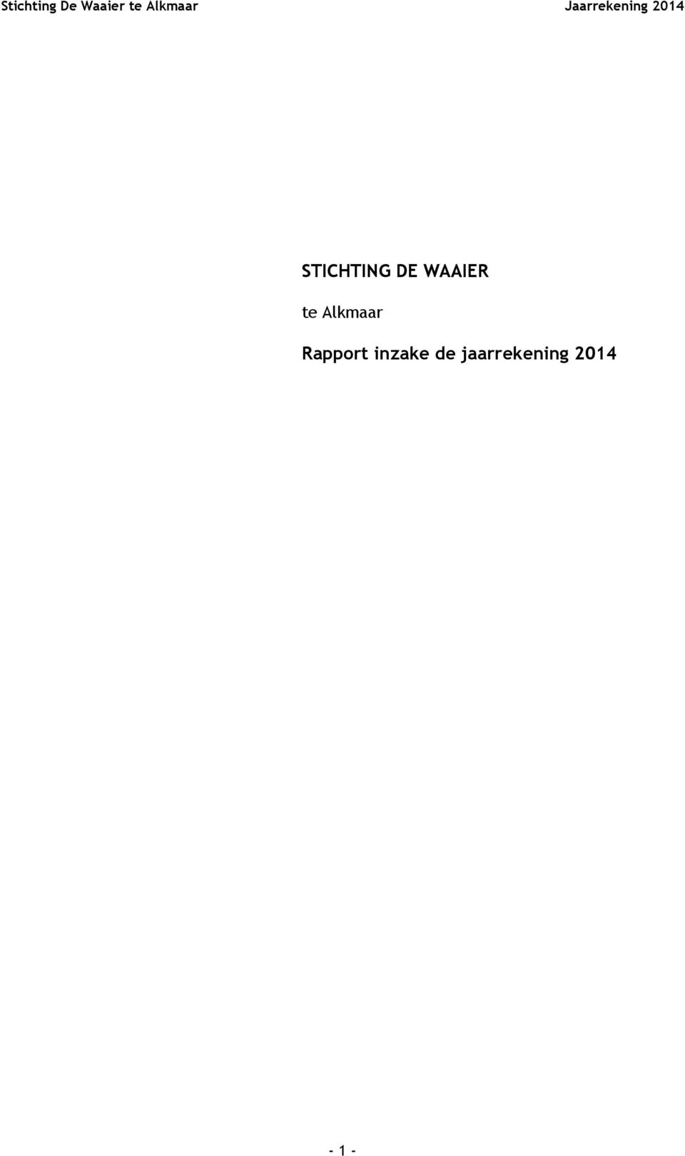 Rapport inzake de