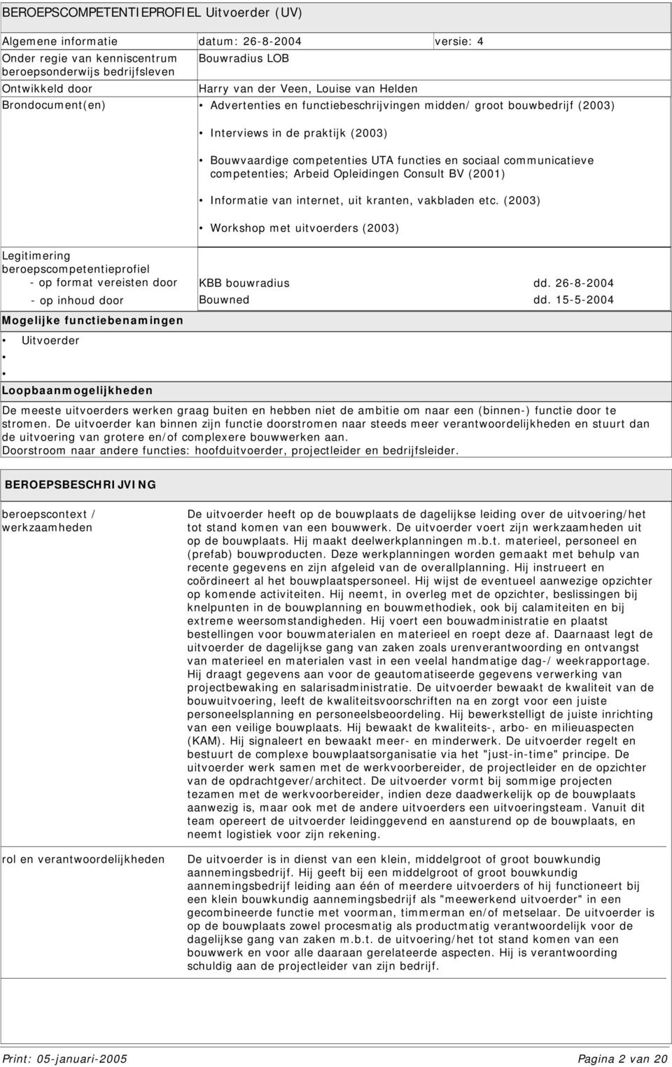 communicatieve competenties; Arbeid Opleidingen Consult BV (2001) Informatie van internet, uit kranten, vakbladen etc.