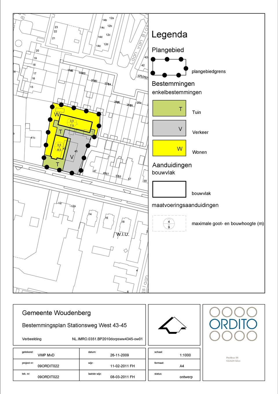 maatvoeringsaanduidingen 14 16 18 2 4 9 maximale goot- en bouwhoogte (m) 4 6 Gemeente Woudenberg Bestemmingsplan Stationsweg West 43-45 Verbeelding NL.IMRO.0351.