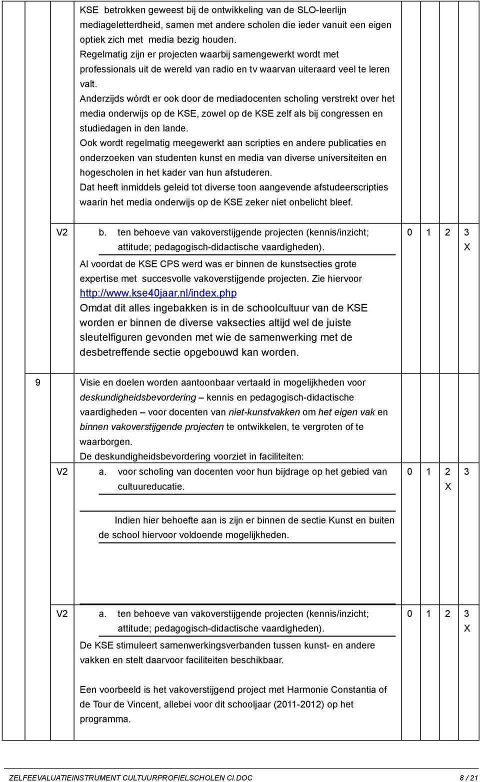 Anderzijds wòrdt er ook door de mediadocenten scholing verstrekt over het media onderwijs op de KSE, zowel op de KSE zelf als bij congressen en studiedagen in den lande.