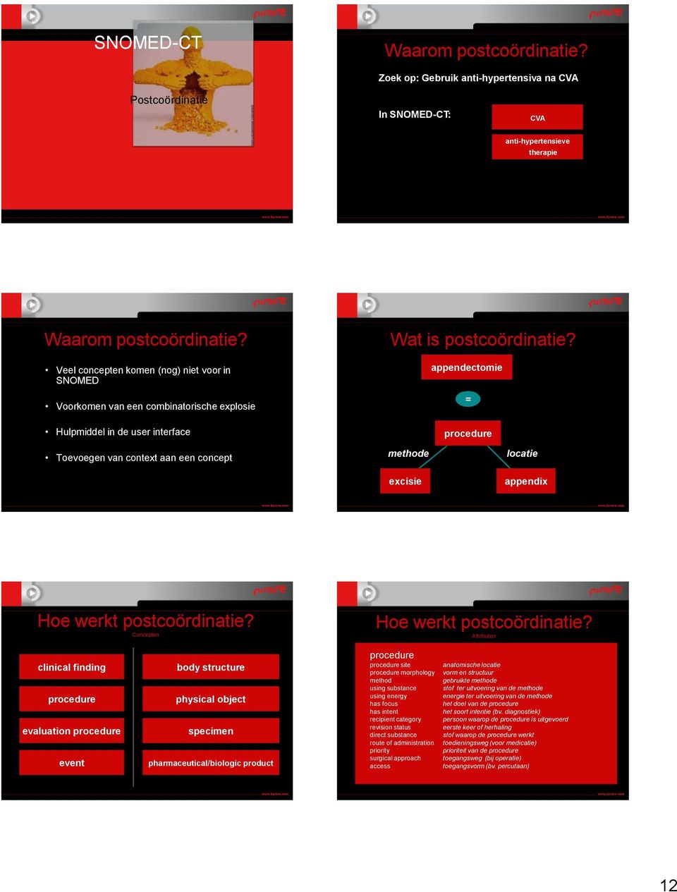 appendectomie = Toevoegen van context aan een concept methode excisie locatie appendix Hoe werkt postcoördinatie? Concepten Hoe werkt postcoördinatie?