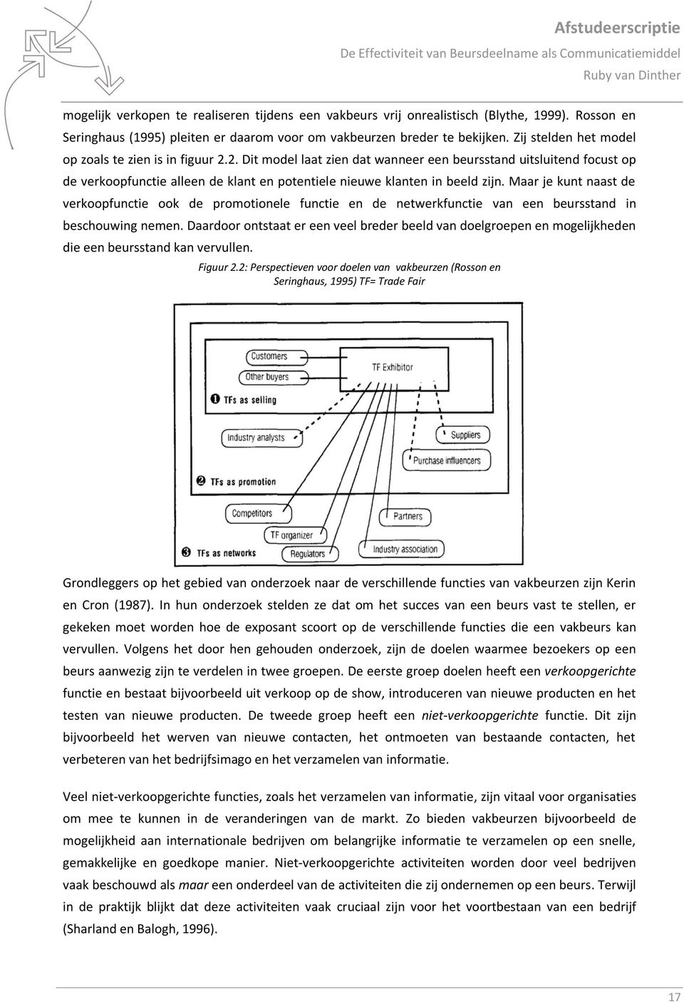 2. Dit model laat zien dat wanneer een beursstand uitsluitend focust op de verkoopfunctie alleen de klant en potentiele nieuwe klanten in beeld zijn.