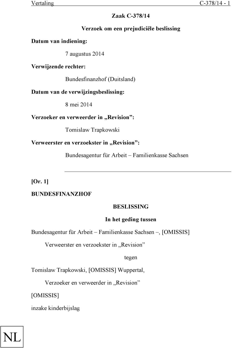 : Bundesagentur für Arbeit Familienkasse Sachsen [Or.