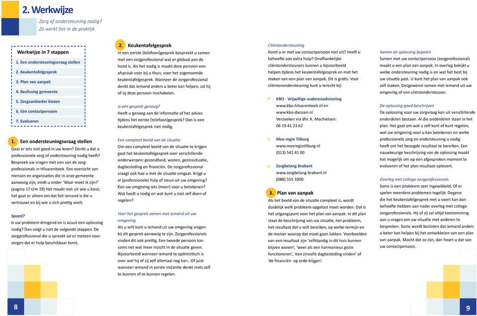 Als het nodig is maakt deze persoon een afspraak voor bij u thuis, voor het zogenoemde keukentafelgesprek.