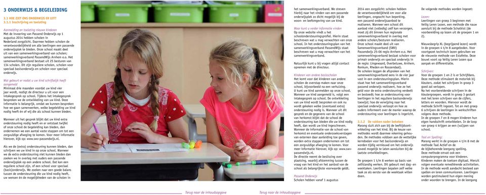 Onze school maakt deel uit van een samenwerkingsverband van scholen; samenwerkingsverband PassendWijs Arnhem e.o. Het samenwerkingsverband bestaat uit 25 besturen van 134 scholen.