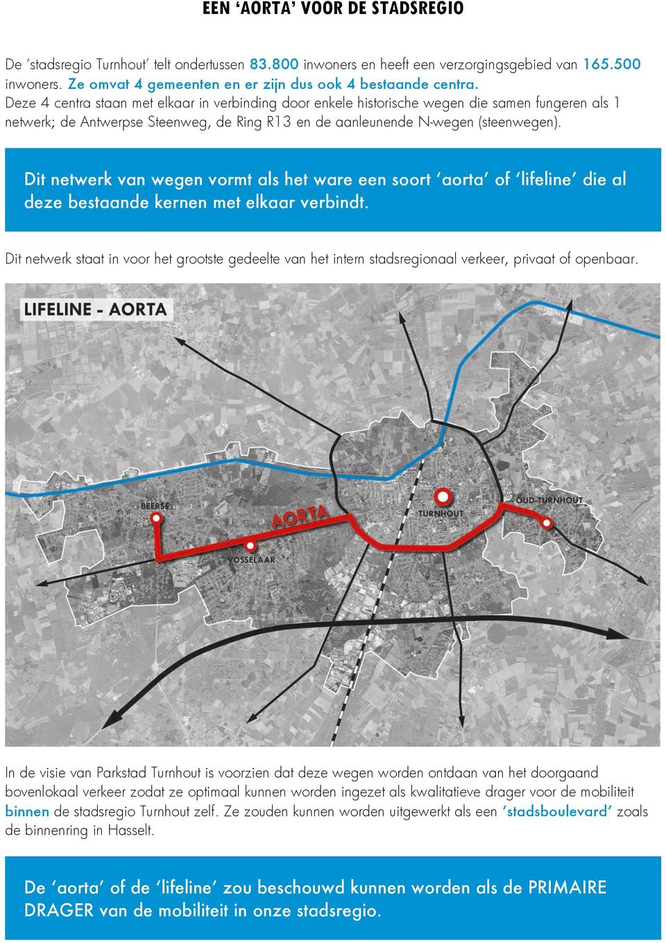 Dit netwerk van wegen vormt als het ware een soort aorta of lifeline die al deze bestaande kernen met elkaar verbindt.