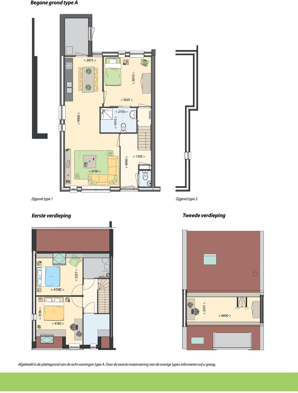 type 2 < 4180 > < 3596 > < 4180 > < 2241 > < 6600 > Afgebeeld is de plattegrond van de