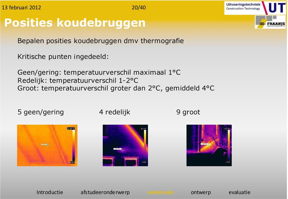 temperatuurverschil 1-2 C Groot: temperatuurverschil groter dan 2 C, gemiddeld 4 C