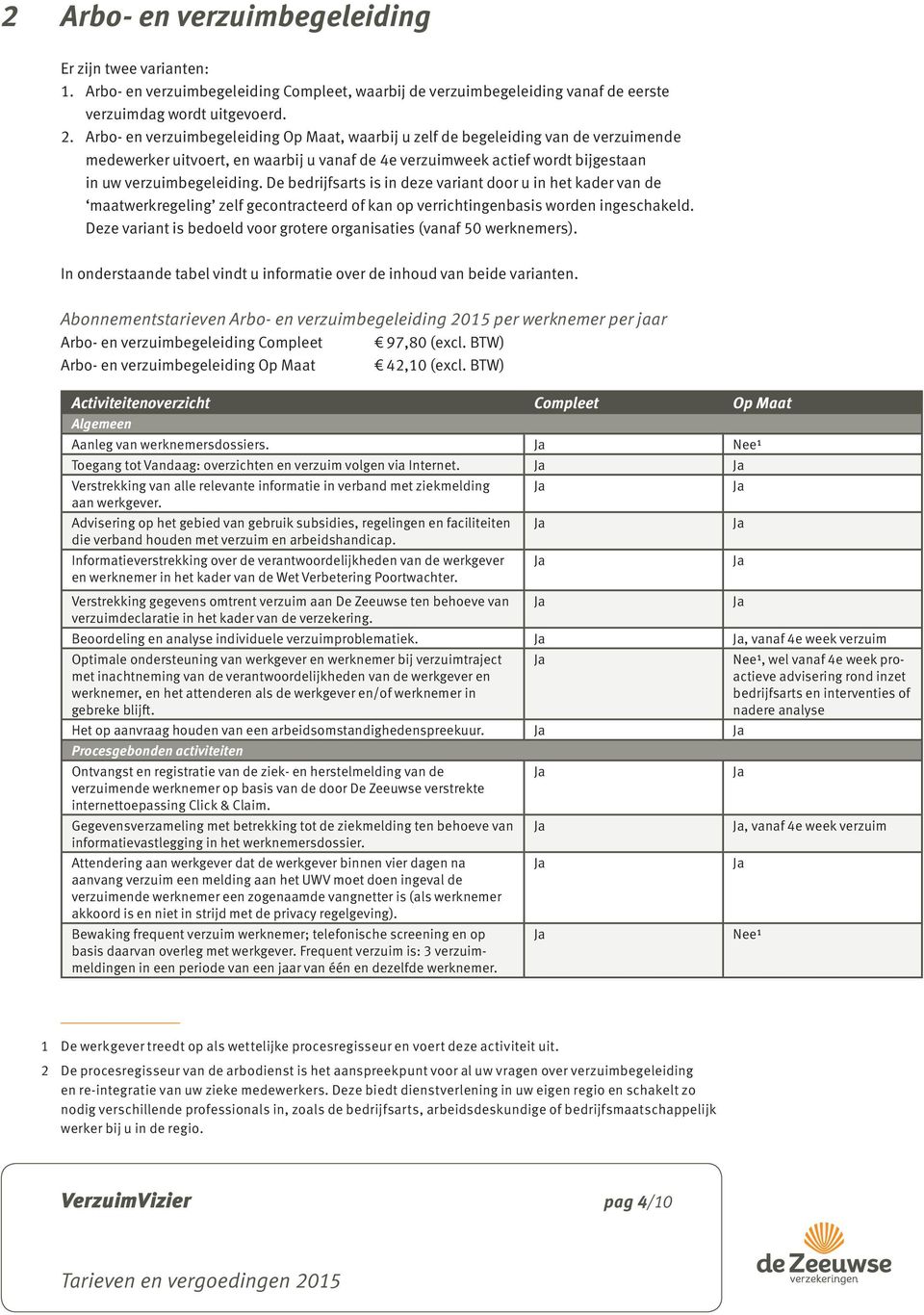 De bedrijfsarts is in deze variant door u in het kader van de maatwerkregeling zelf gecontracteerd of kan op verrichtingenbasis worden ingeschakeld.