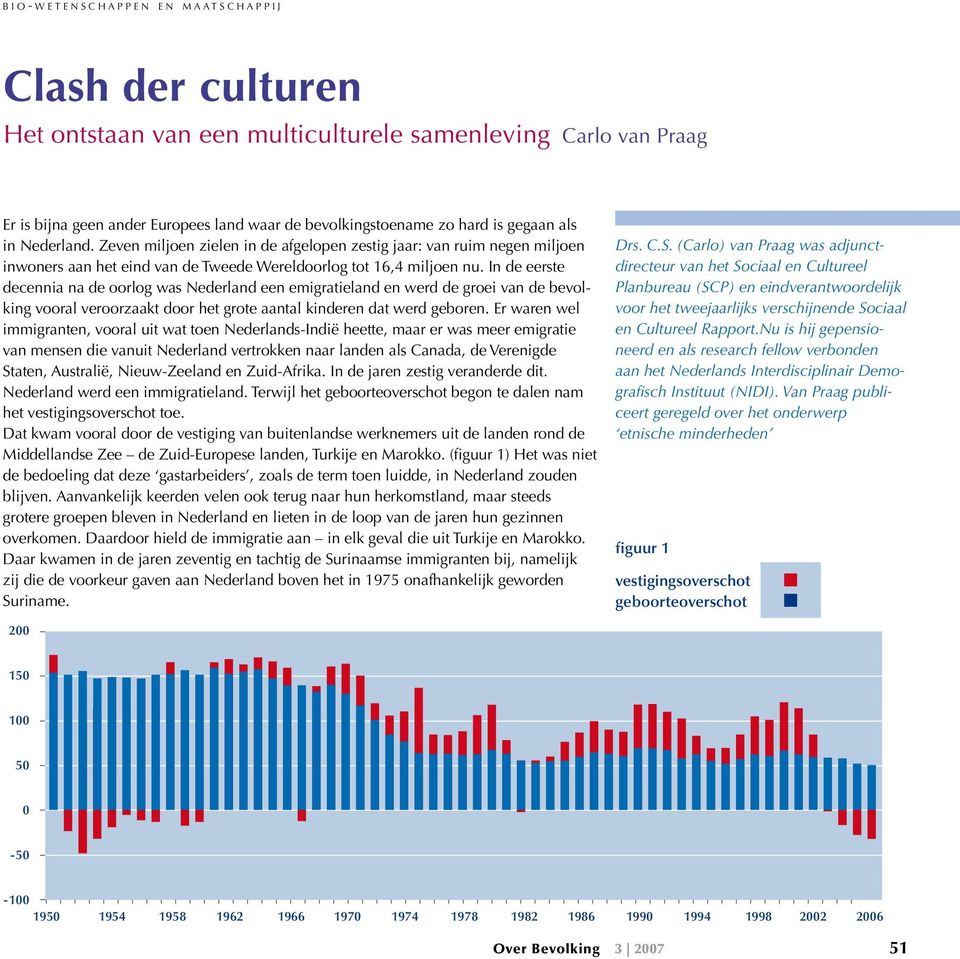 In de eerste decennia na de oorlog was Nederland een emigratieland en werd de groei van de bevolking vooral veroorzaakt door het grote aantal kinderen dat werd geboren.