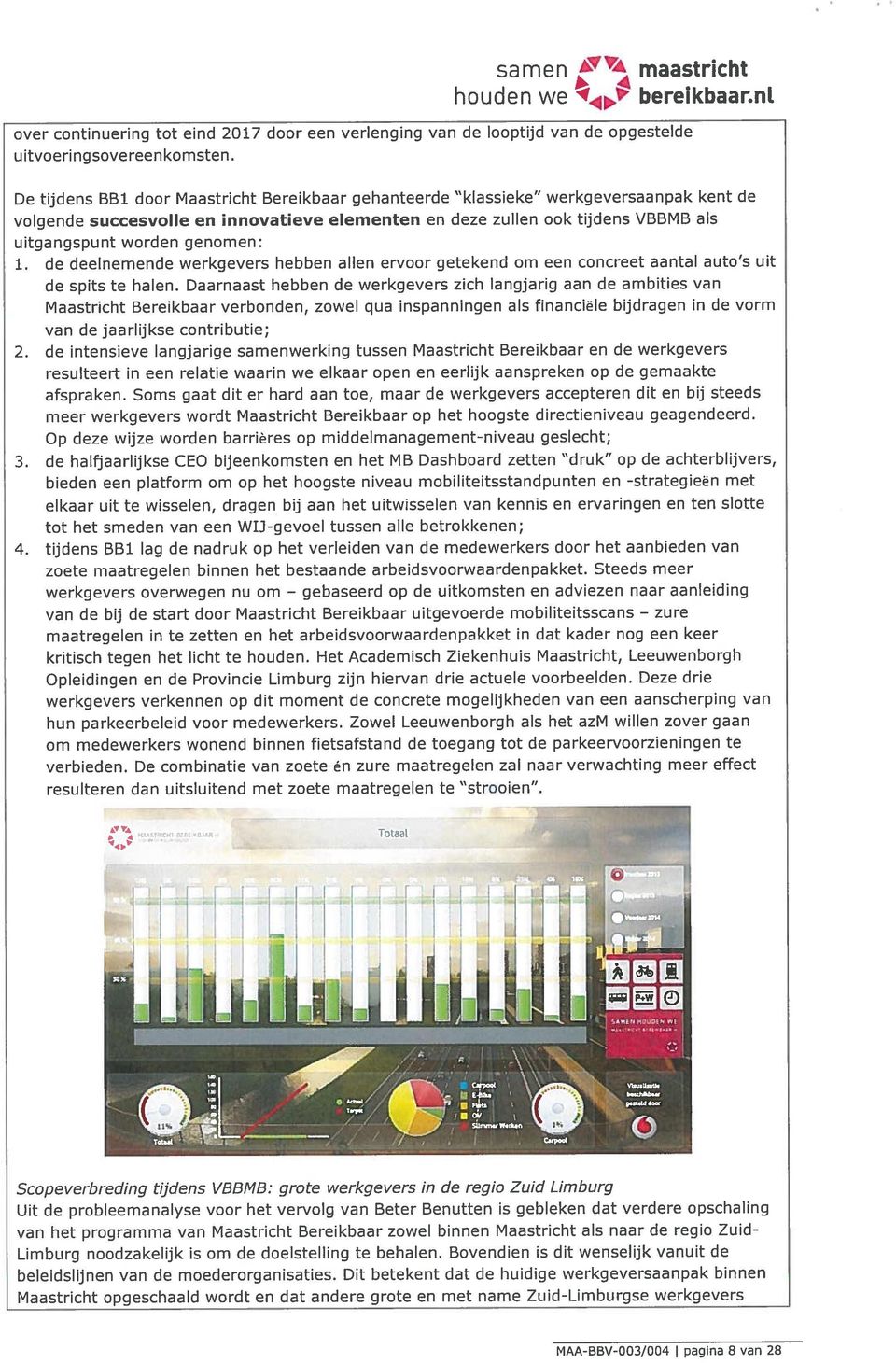 genomen: 1. de deelnemende werkgevers hebben allen ervoor getekend om een concreet aantal auto s uit de spits te halen.