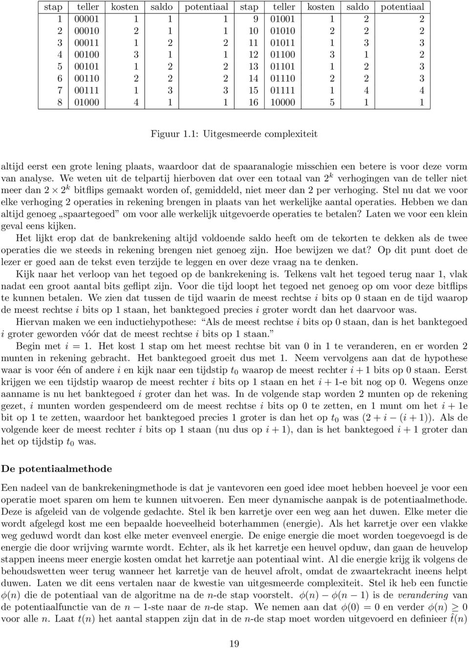 1: Uitgesmeerde complexiteit altijd eerst een grote lening plaats, waardoor dat de spaaranalogie misschien een betere is voor deze vorm van analyse.