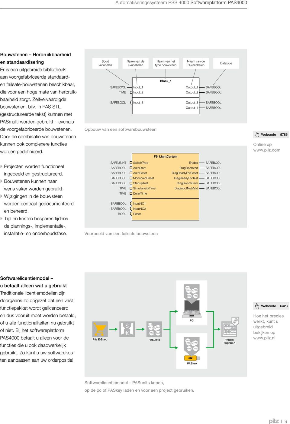 in PAS STL (gestructureerde tekst) kunnen met PASmulti worden gebruikt evenals de voorgefabriceerde bouwstenen. Door de combinatie van bouwstenen kunnen ook complexere functies worden gedefinieerd.