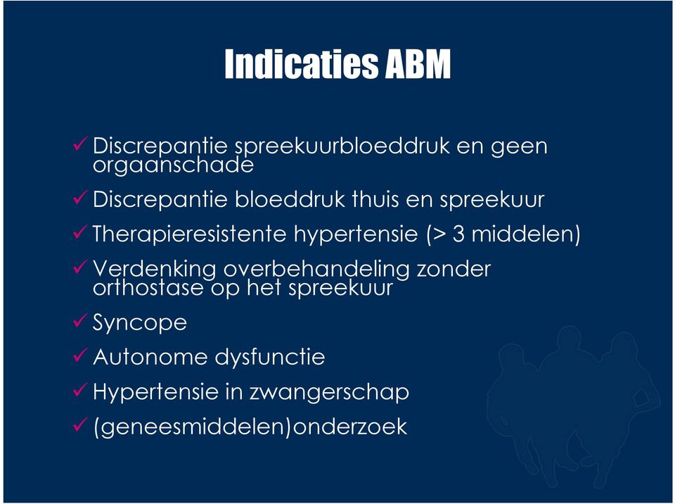 (> 3 middelen) Verdenking overbehandeling zonder orthostase op het