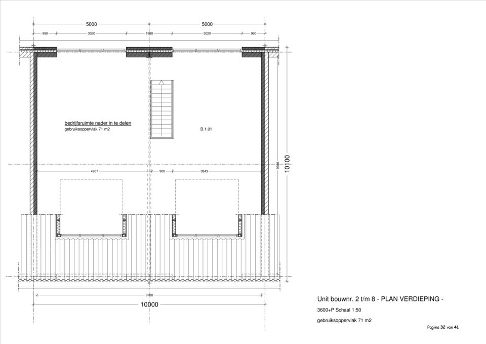 m2 B.1.01 4957 900 3843 9366 10 9700 00 Unit bouwnr.