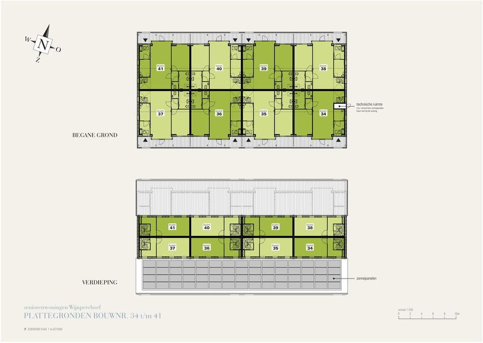 39 38 37 36 35 34 VERDIEPING zonnepanelen seniorenwoningen